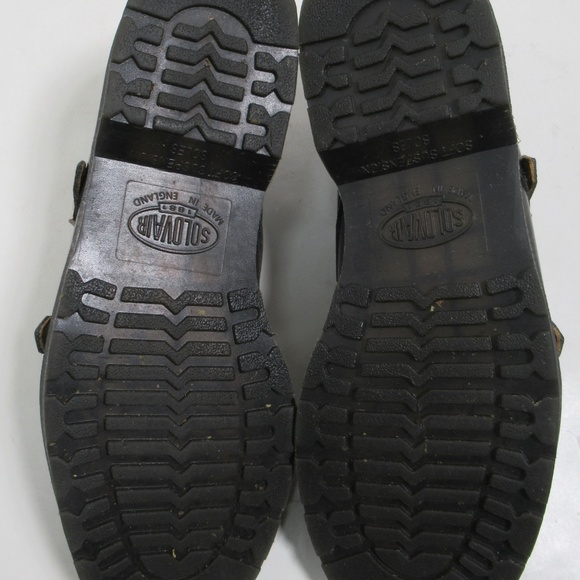 Solovair Men's Black Hi-Shine Double Buckle Monk Shoe Size 12.50 US / 11.5 UK - Picture 8 of 12